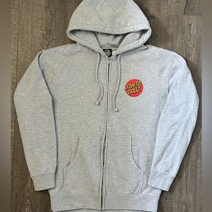 Santa Cruz skateboards classic dot zip up hoodie men’s size medium